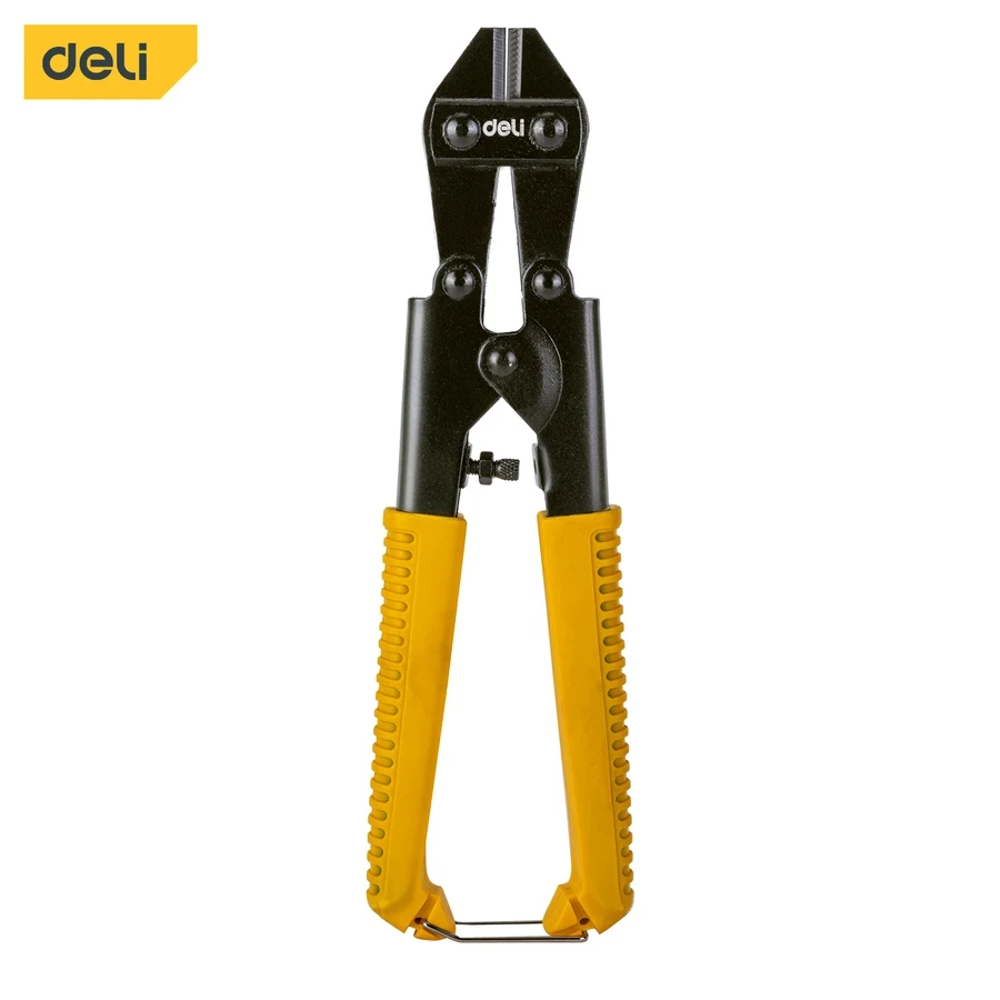 Deli Wire Cutter 8" 65Mn Manganese Steel Pliers with 56 HRC Hardness, Blackened Finish & Ergonomic PVC Handles (Yellow) | EDL2685C
