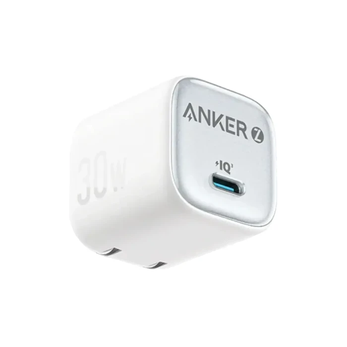 Anker Zolo 30W USB-C GaN II Fast Wall Charger (PD 3.0) | Ultra-Compact Foldable Power Adapter in Black / White