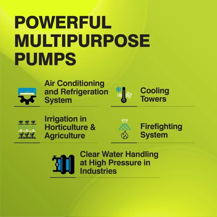 Kirloskar KDI Series Heavy-Duty Three-Phase Centrifugal Monobloc Pump | IP55 Class F CED Anti-Rust Coated Water Pump for HVAC, Firefighting & Industrial Transfer
