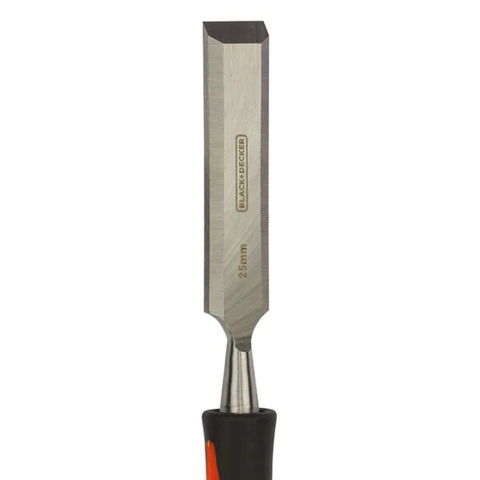 BLACK+DECKER 3-Piece High-Carbon Steel Bevel-Edge Wood Chisel Set (12mm, 18mm, 25mm) | Wooden Handle Joinery & Mortising Carpentry Kit | BDHT16695 / BDHT16696 / BDHT16697