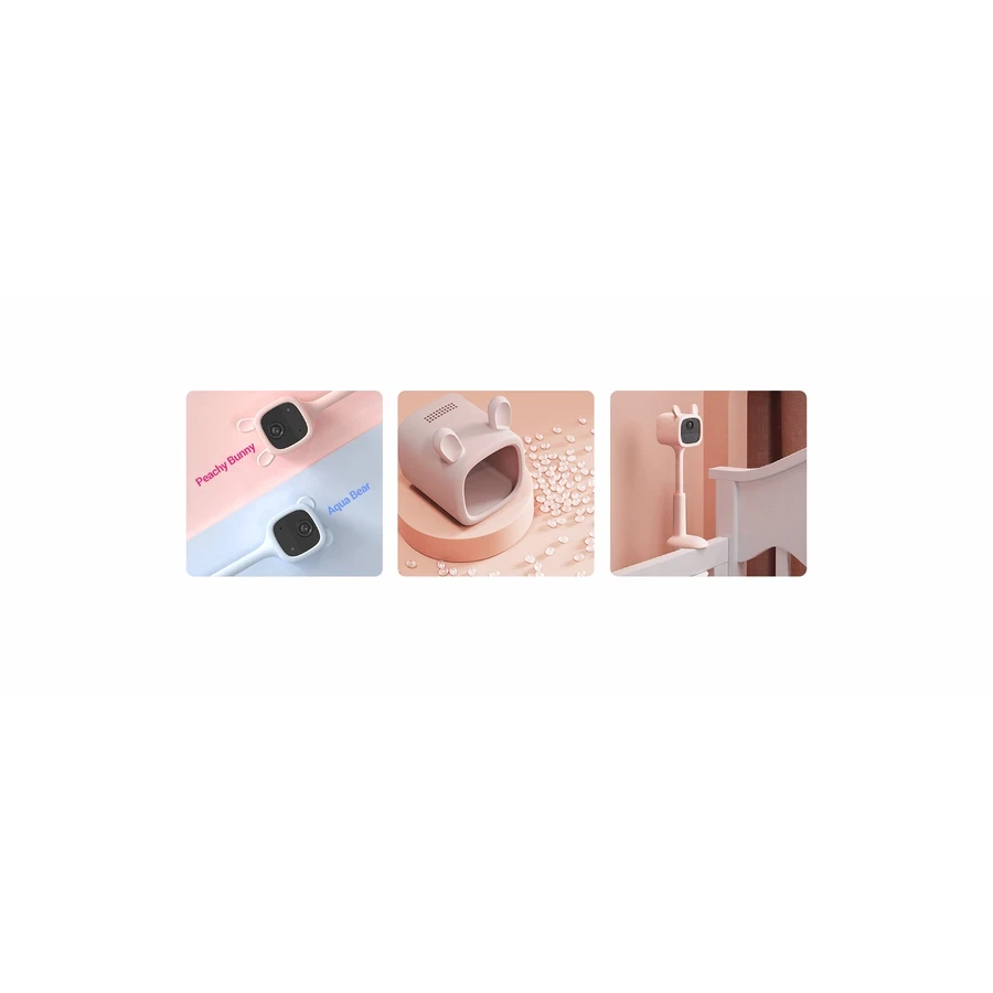 EZVIZ BM1 1080P Wire-Free Smart Baby Monitor (Pink) | AI Crying & Crib Detection, 2000mAh Battery & Auto Lullabies | CS-BM1