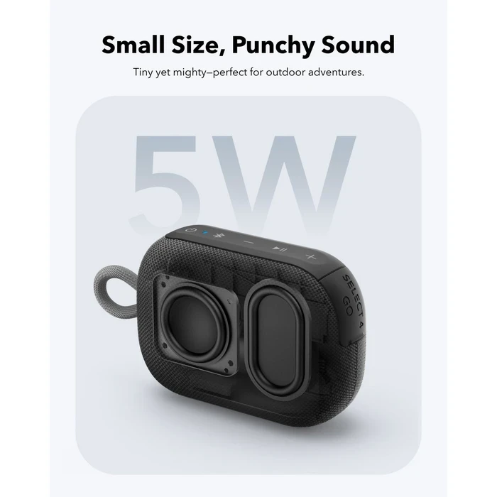 Anker Soundcore Select 4 Go Portable Bluetooth 6.0 Speaker | IP67 Waterproof & Floating Body, 20-Hour Playtime & 9-Band App EQ | US Black / US Green