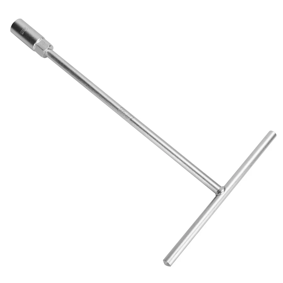 Deli 13mm Professional CR-V Steel T-Handle Socket Wrench | Heavy-Duty 6-Point Deep-Reach High-Leverage Fastening Tool for Automotive & Machinery | EDL13 (Silver)