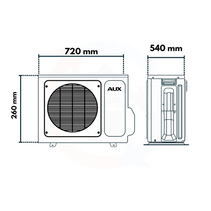 AUX 1.0 Ton Freedom Series Smart Split Air Conditioner | 12,000 BTU Non-Inverter Wall-Mounted AC with Integrated WiFi, 4-Way Air Flow & Fast Cooling | ASW-H12FA-R1