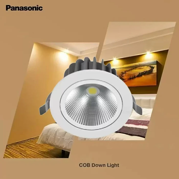 Panasonic Round Swivel COB Aluminum Recessed LED Downlight (3W to 24W) | Tilt-Adjustable Directional Spotlight in Warm, Natural & Cool White | PDLM33 Series