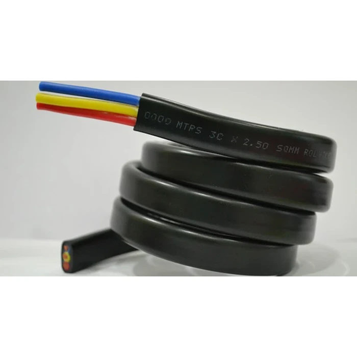 Varuna 3-Core Pure Copper Flat Submersible Cable | 1100V Heavy-Duty Virgin PVC Borewell & Openwell Pump Power Wire (1.5 sq. mm – 35 sq. mm)