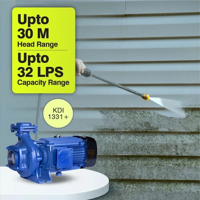 Kirloskar KDI Series Heavy-Duty Three-Phase Centrifugal Monobloc Pump | IP55 Class F CED Anti-Rust Coated Water Pump for HVAC, Firefighting & Industrial Transfer