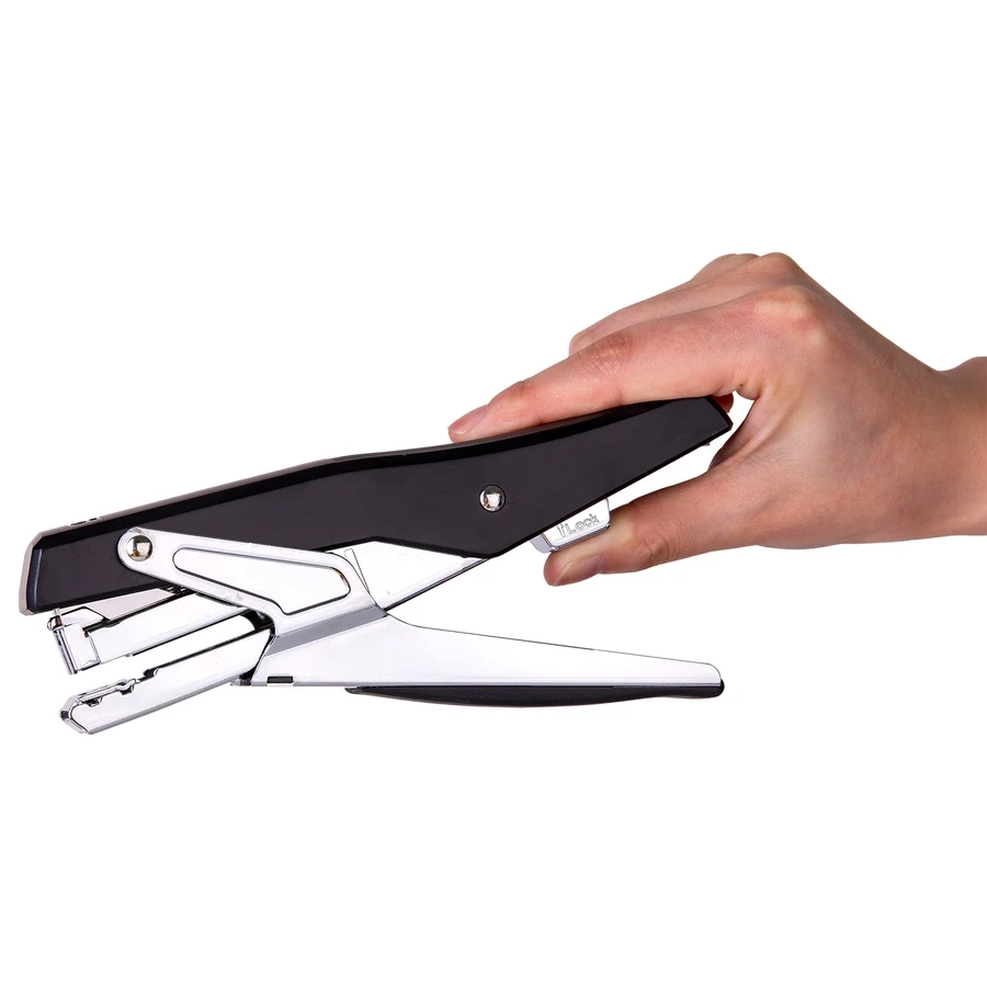 Deli Ergonomic 25-Sheet Plier Stapler | Rotatable Anvil, 40mm Throat Depth & Front Loading for 24/6 & 26/6 Staples | E0329