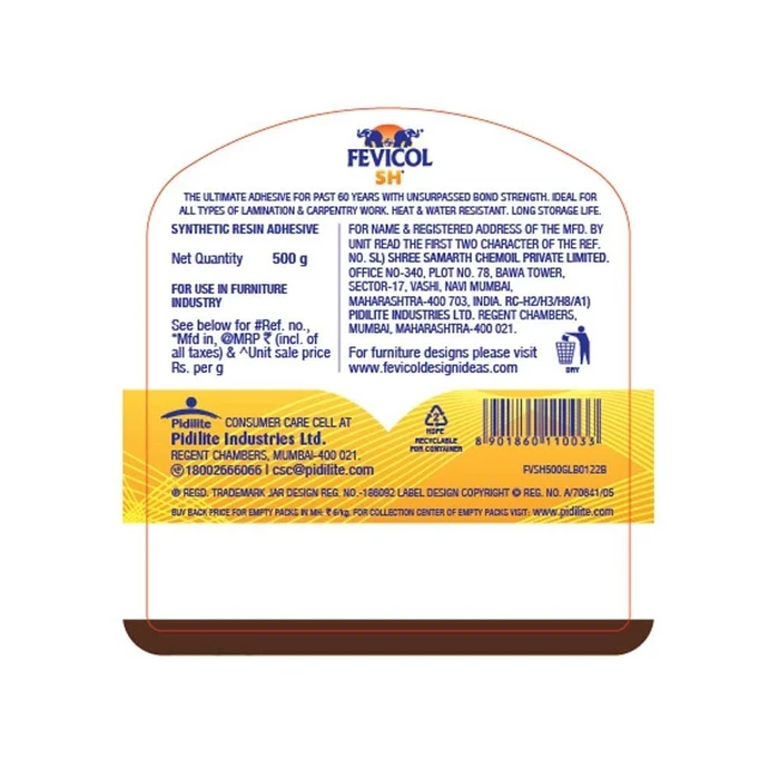 Pidilite Fevicol SH White Adhesive | Ultimate Wood Bonding Logic | 125g - 10kg Tier