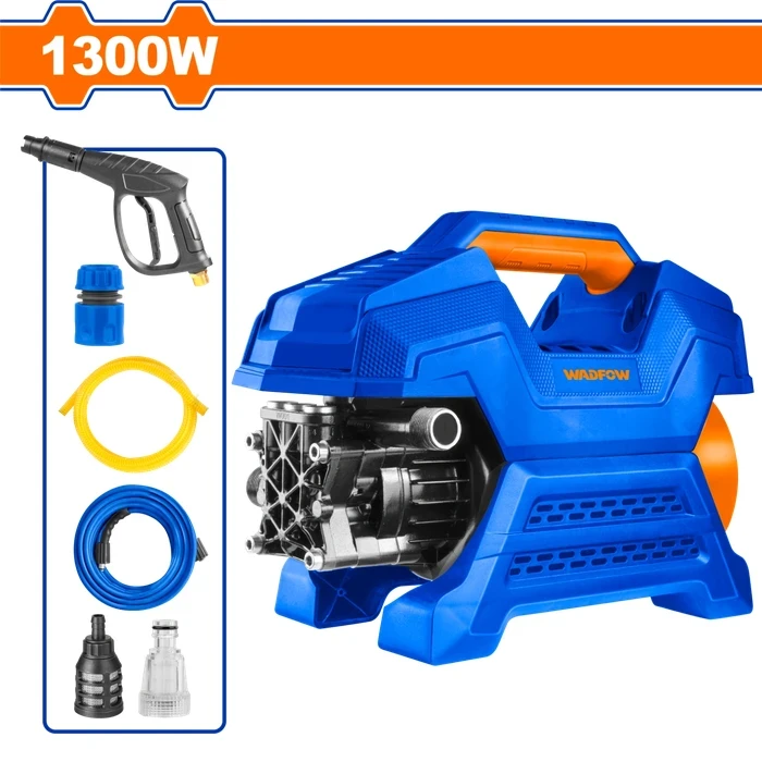 Wadfow 1300W High Pressure Washer with Copper Wire Induction Motor | 80Bar 1160PSI Car & Home Cleaning Machine | WHP1A13