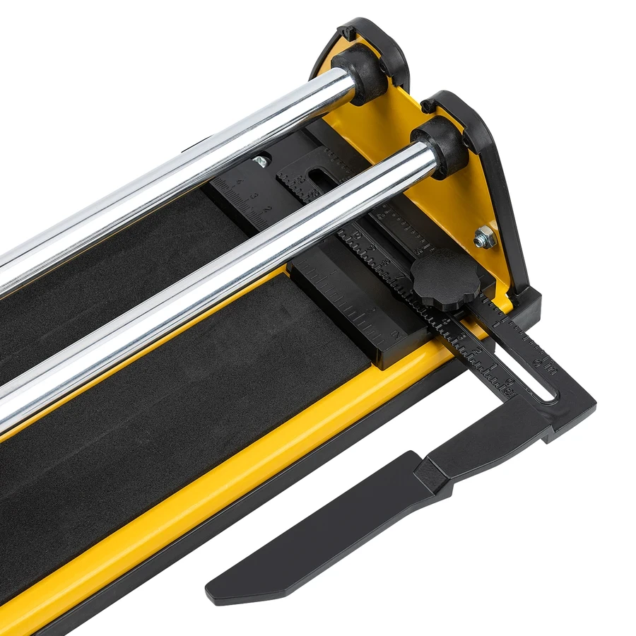 Deli 600mm Professional Manual Tile Cutter | Heavy-Duty 12mm Capacity Ceramic & Porcelain Tile Scorer with YG6X Carbide Wheel & Solid Base | EDL354060 (Yellow/Black)