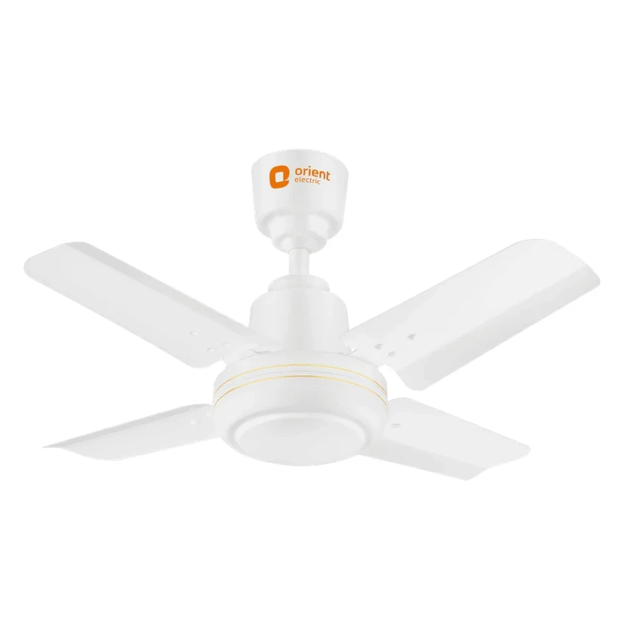 Orient New Breeze Base Ceiling Fan 600mm | 70W High-Speed | 850 RPM | 140 CMM Airflow | Brown & White