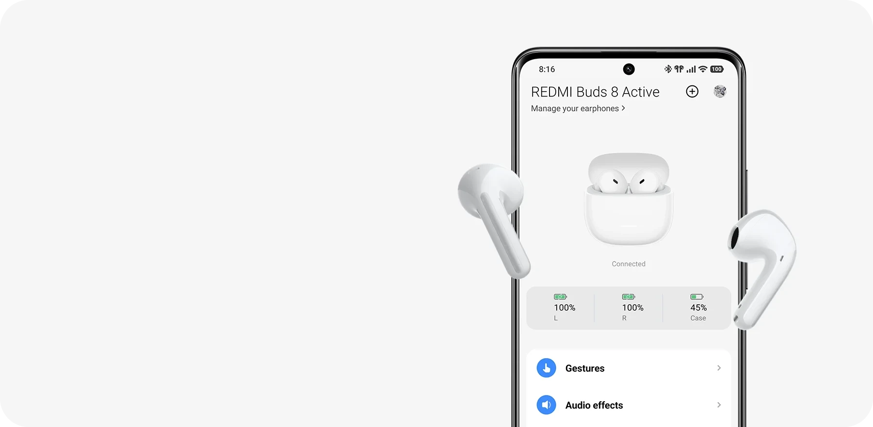 Redmi Buds 8 Active TWS Earbuds | Bluetooth 5.4 Low-Latency Connection & 37-Hour Total Playback | 3.8g Ultra-Lightweight Comfort Design | Black / Blue / White | M2537E1