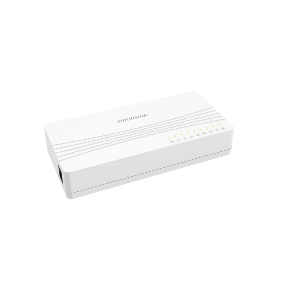 Hikvision Fast Ethernet Unmanaged SOHO Switch | Plug & Play 2kV Surge Protected Desktop Data Hub Eco-Efficient ABS Casing | DS-3E0105D-O (5-Port 1Gbps) / DS-3E0108D-O (8-Port 1.6Gbps)