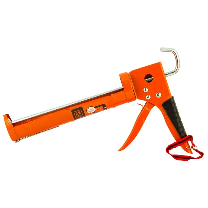 BLACK+DECKER 330mm Steel Half-Open Caulking & Silicone Sealant Gun | Smooth Pressure-Rod Anti-Fatigue Adhesive Dispenser | BDHT81570