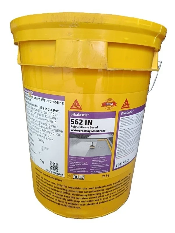 Sika Sikalastic 562 IN Liquid Applied Membrane 5Kg & 25Kg 767192 | Acrylic Waterproofing | Metal and Glass Compatible | Terracotta and White
