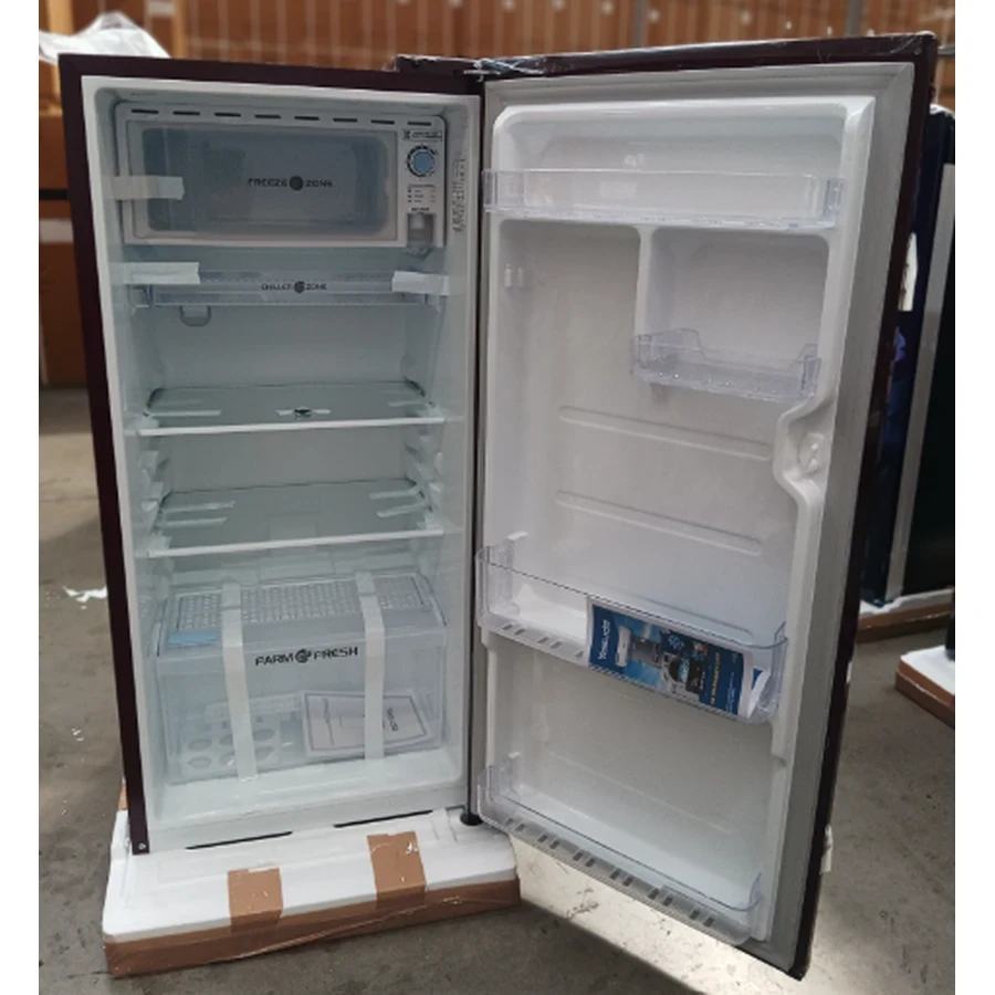 Yasuda Single Door Refrigerator | A++ Elite Energy Saving with R600a Eco Gas | Transparent Freezer & Toughened Glass Shelves | Premium Red Lily Floral PCM Clean Back | YHDC RLN Series (180L / 200L)