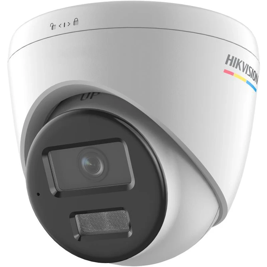 Hikvision 2MP ColorVu Smart Hybrid Light Turret Camera | Built-in Mic | Human & Vehicle Detection | IP67 | DS-2CD1327G2H-LIU