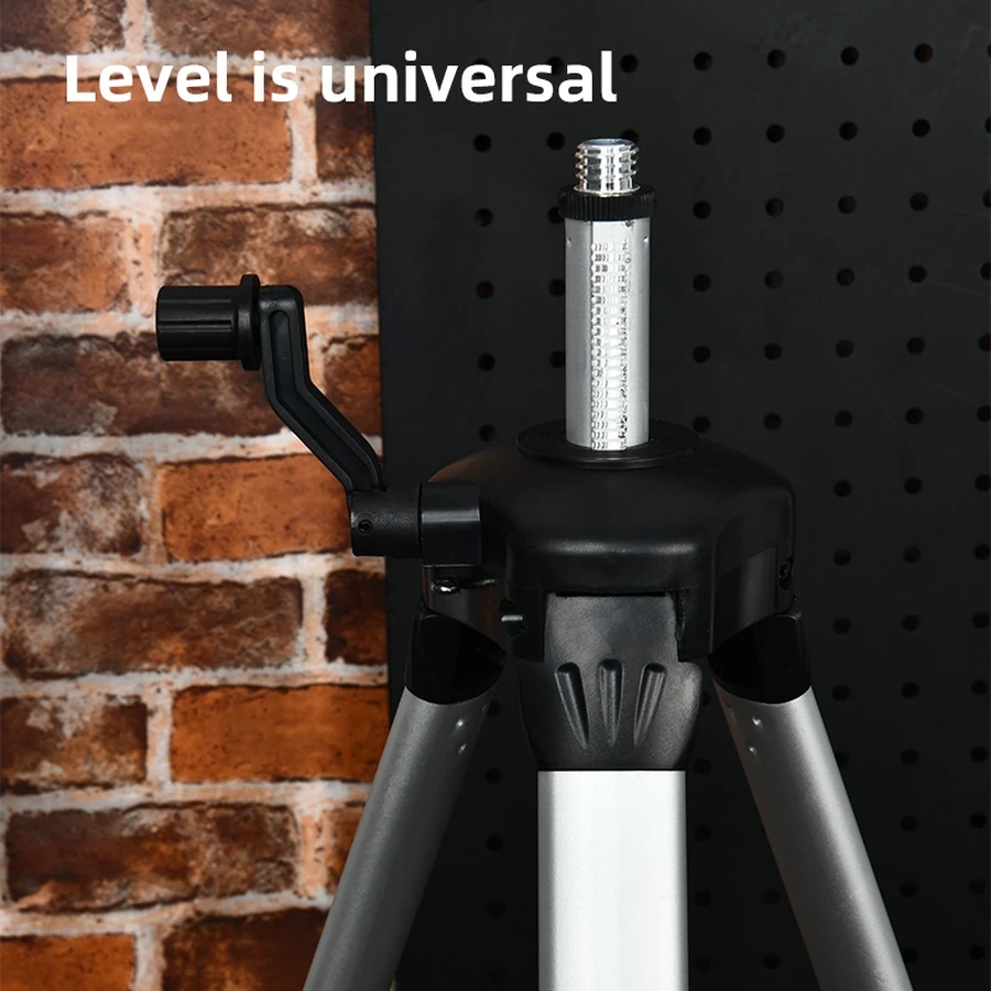 Deli 0.45~1.2m Professional Aluminum Laser Level Tripod Stand | Heavy-Duty Height-Adjustable Stand with Crank Rocker & Level Vial | EDL4161-2