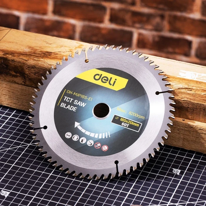 Deli Tools 185mm TCT Circular Saw Blade | 30T Multi-Material Wood, Aluminum & PVC Cutting Disc (22.23mm Arbor Bore) | EDH-MJP185-E1