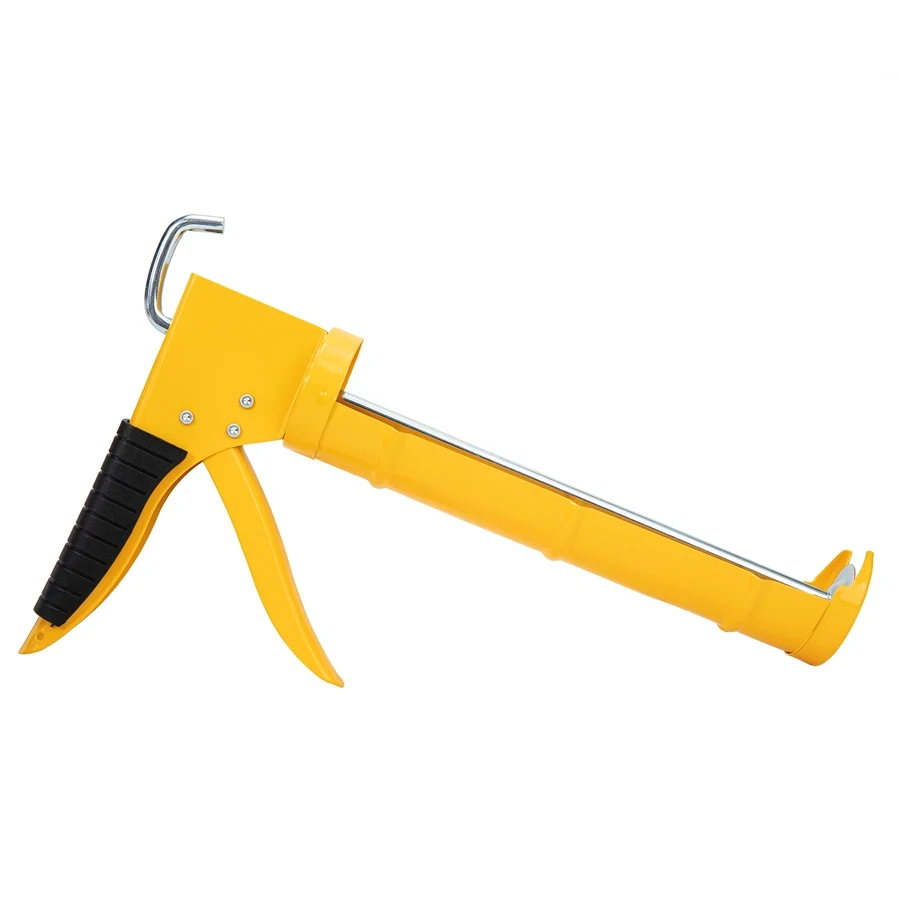 Deli 9" (230mm) Professional A3 Steel Skeleton Caulking Gun | Heavy-Duty Manual Silicone & Adhesive Sealant Dispenser | EDL2350