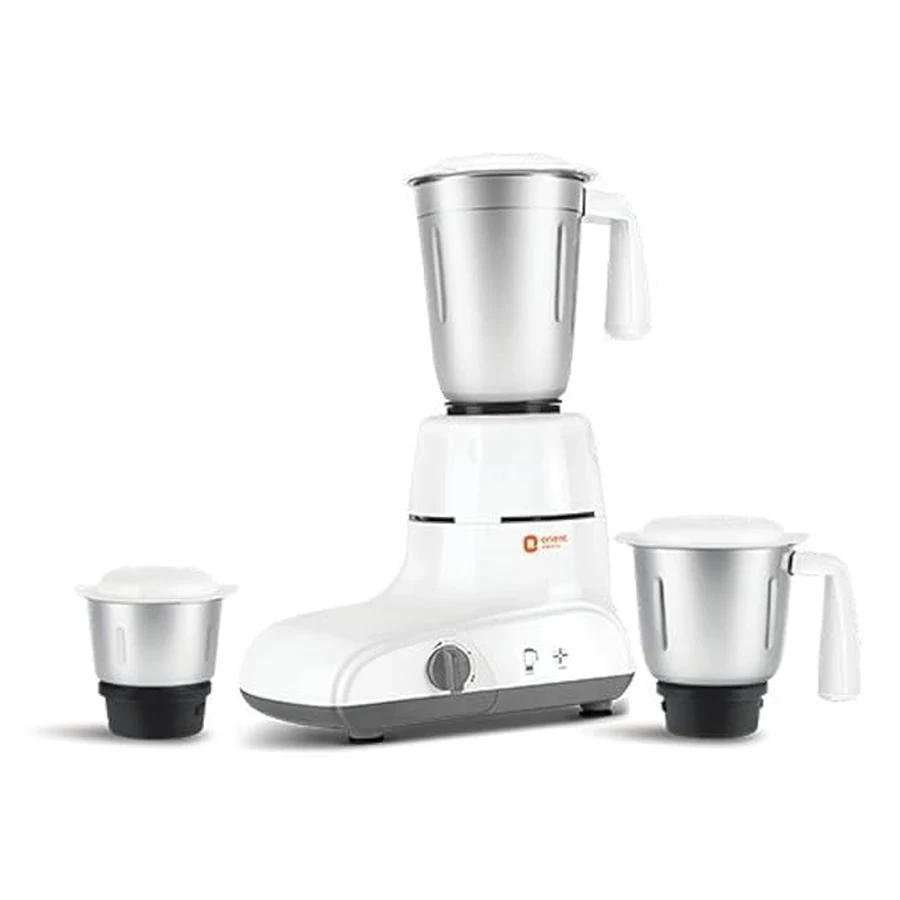 Orient Aquilla 500W Heavy-Duty Mixer Grinder | 1.5L Capacity Food Prep System with Stainless Steel Blades, Multi-Speed Knob Control & Overload Protection (Gray)