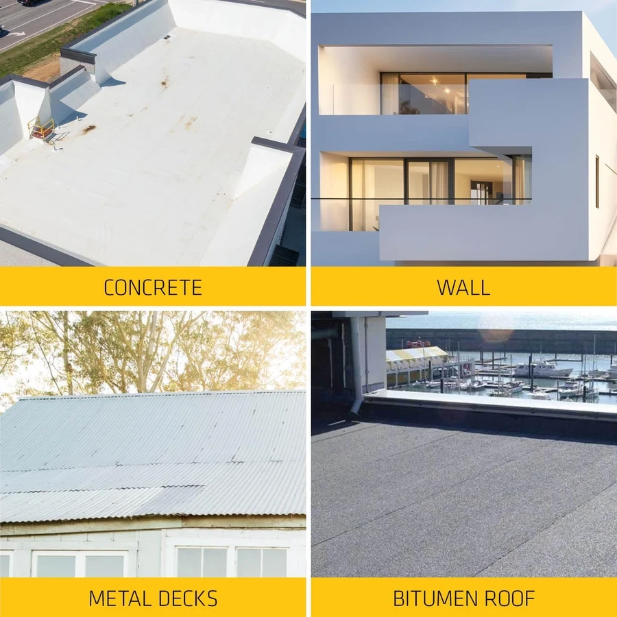 Sika Sikalastic 510 CoolCoat Liquid Applied Membrane 5Kg to 25Kg 767069 | Acrylic Waterproofing | UV and Mold Resistant | White and Grey | Low VOC