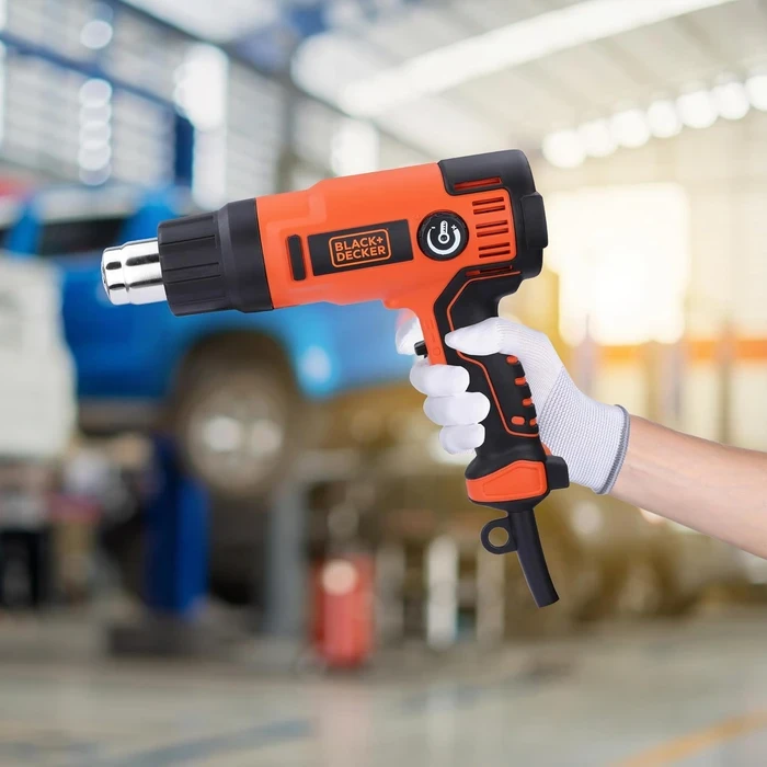 BLACK+DECKER 2000W Heavy-Duty Variable Temperature Heat Gun Kit with 8 Accessories & Scrapers | Dual Airflow Thermal Stripper | KX2200K-QS