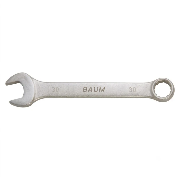 BAUM Heavy-Duty Large Chrome Vanadium Combination Spanner | 3-Layer Nickel Chrome Rough Matt Finish Oval Body Wrench | Model ART 33E (Sizes 23mm to 50mm)