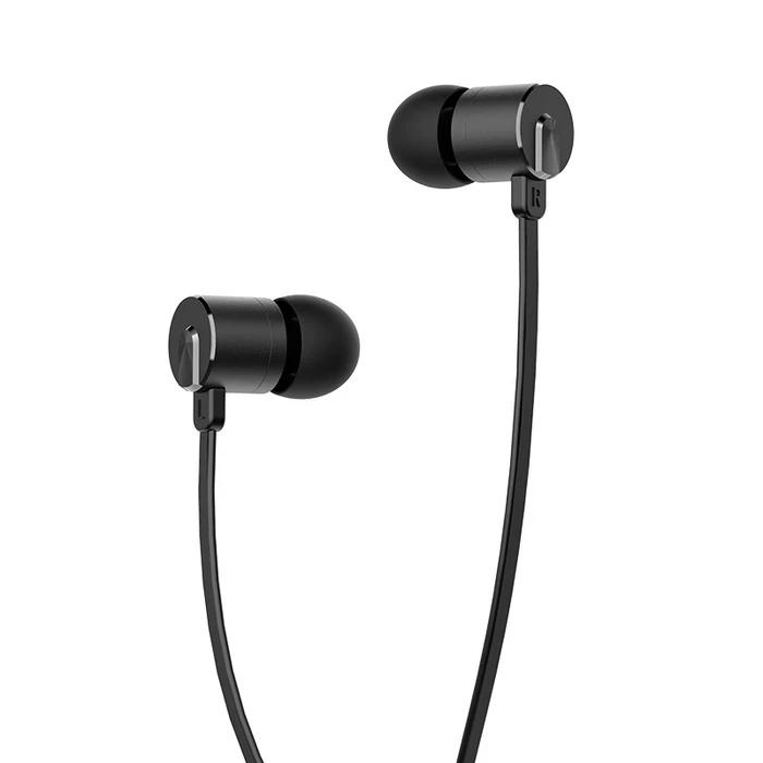 HOCO ANCIENT SOUND Universal Wired Earphones with Mic | 10mm Driver | Slide Volume Control | Black, Silver Finish | M63