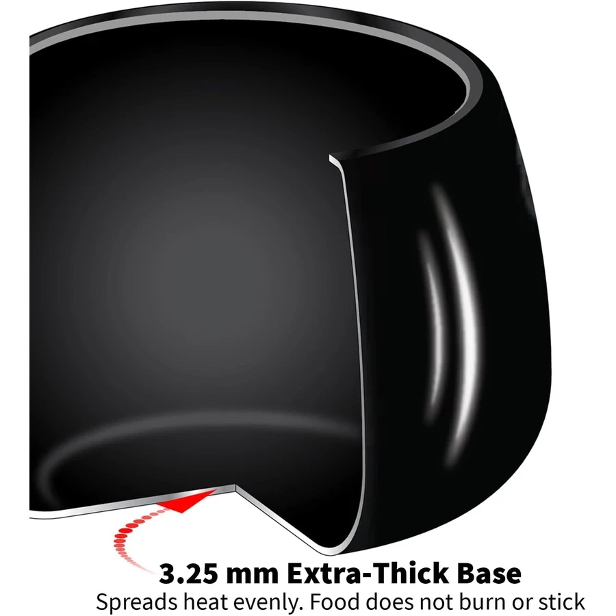 Hawkins Contura Black Pressure Cooker | Hard Anodised Body | Stainless Steel Lid | Rapid Heating Black Base | 1.5L to 5L