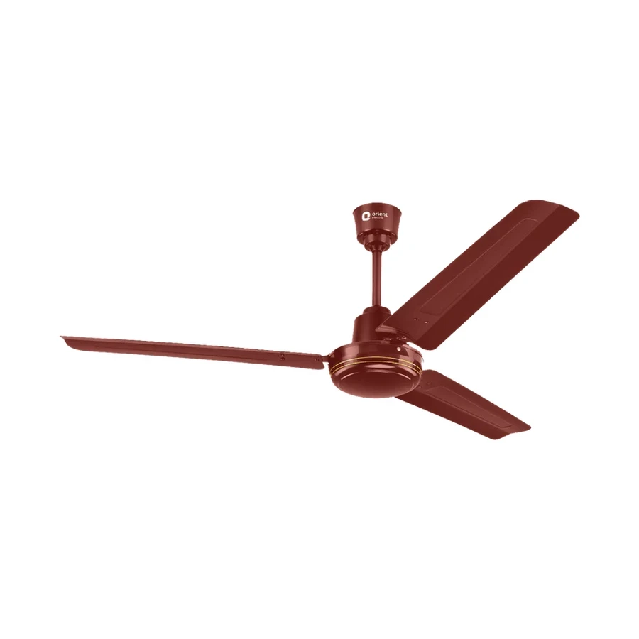 Orient Breezy (High Speed) Ceiling Fan 44 Watts | 1200mm Sweep | 320 RPM | 225 CMM Airflow | Brown/White