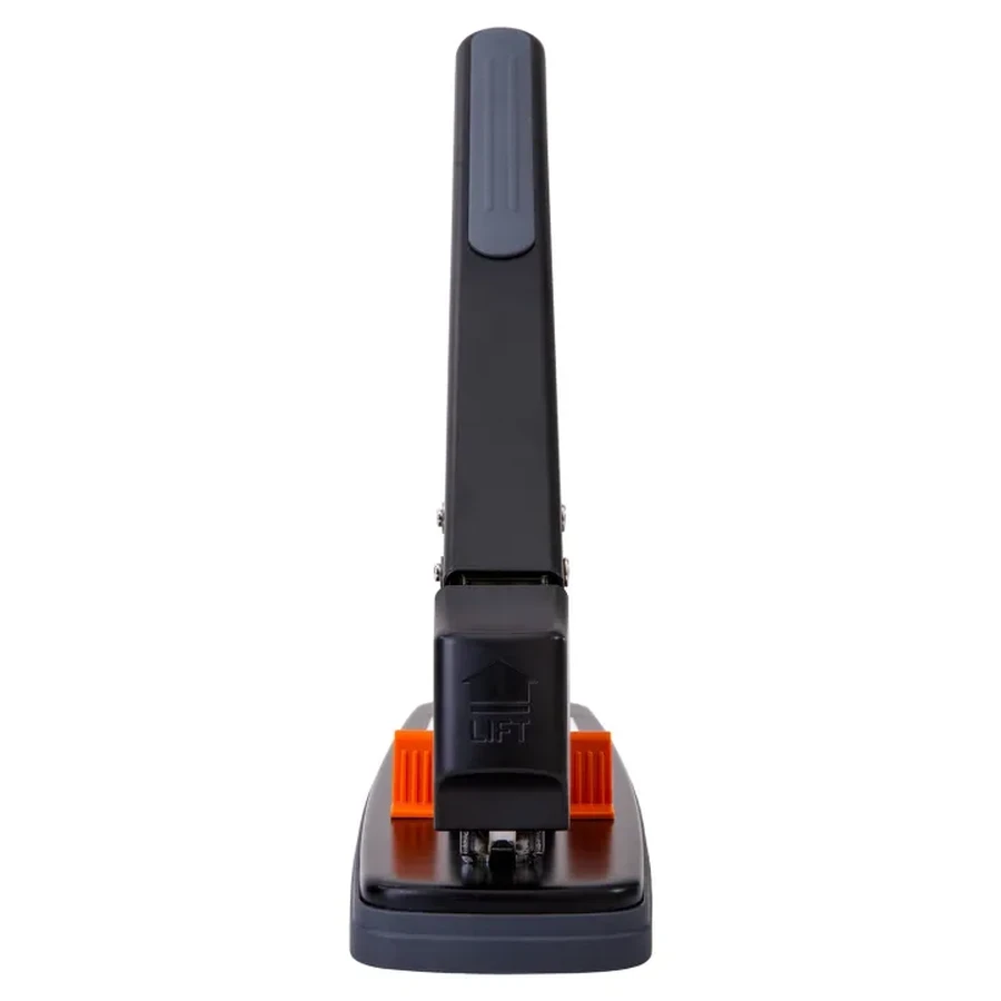 Deli 120-Sheet Heavy-Duty Desktop Stapler | Easy Back Loading, Soft-Touch TPE Grip & Low-Staple Indicator Light | E0484