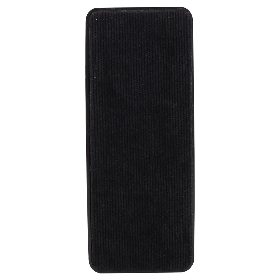 Deli Standard Size Dry-Erase Whiteboard Eraser (125x50mm) | Durable Plastic Body with Non-Scratch Corduroy Lint Pad (Black) | E7834