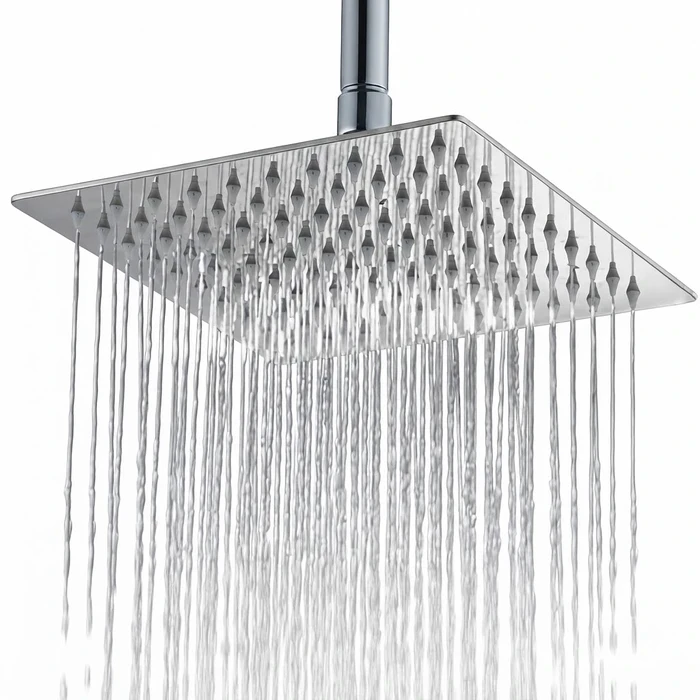 TOYO Ultrathin Square SS 304 Rain Shower Head in Mirror Chrome Finish (4", 6", 8", 12")