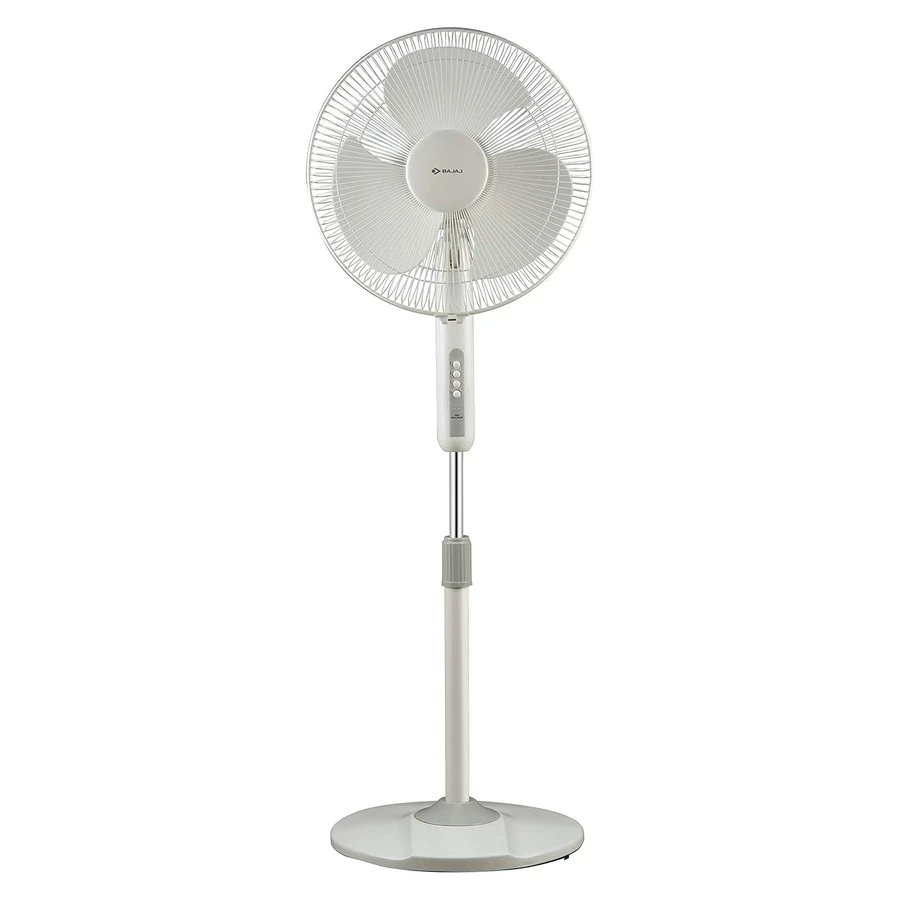 Bajaj Neo Spectrum 16" Pedestal Fan | 2100 RPM High-Speed Copper Motor & 100 CMM Air Delivery | Thermal Overload Protector & Smooth Oscillation | Grey | 250888