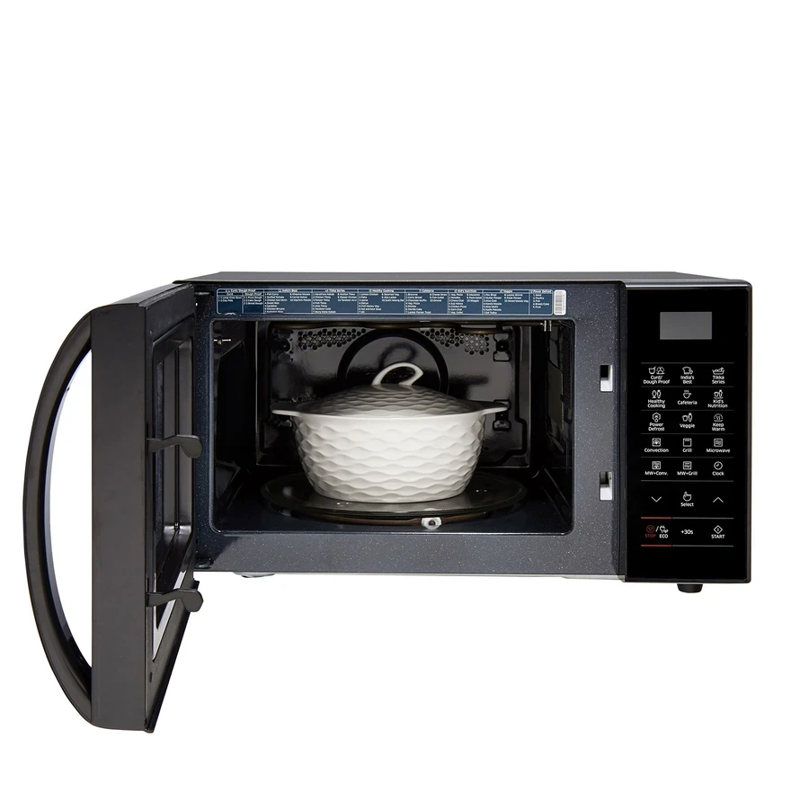 Samsung CE76JD-B1/IM 21L Convection Microwave Oven | Any Time Curd Making | Ceramic Inner Cavity | Triple Distribution System | Fast Defrost