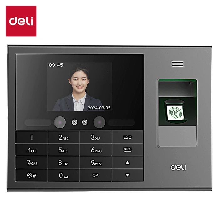 Deli Multimodal Biometric Palm Vein & Face Attendance Terminal | 4-in-1 Time Clock with LAN Connectivity & Free Cloud Software | 100K Log Capacity | ES172