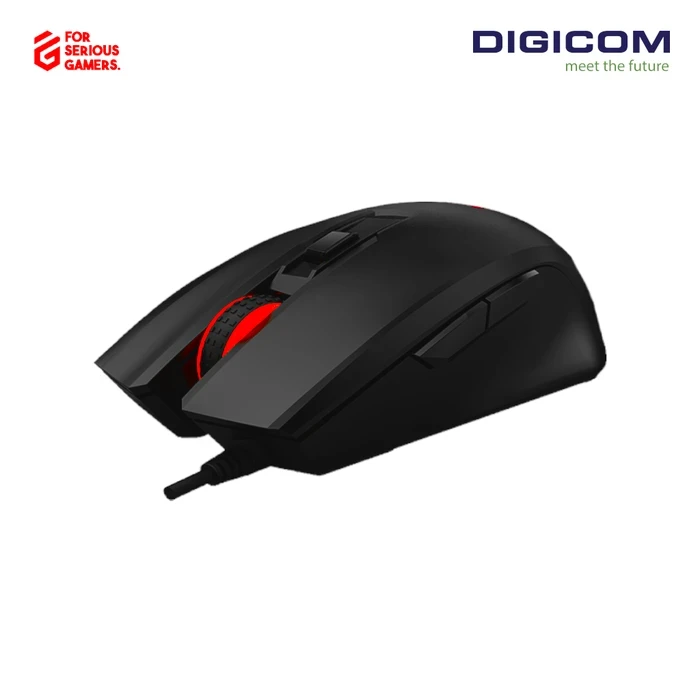 Digicom Wired Gaming Mouse | RGB Color Blinking Logic | 4000 DPI Precision Matrix | 6-Key Gaming Chassis | DG-G30