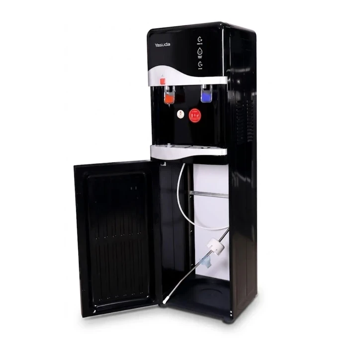 Yasuda Hot and Normal Bottom Loading Water Dispenser | Fast Heating Stainless Steel Hot Tank | Over Current & Anti-Electric Shock Safety ABS Body | YS-HN26BL Black & Silver