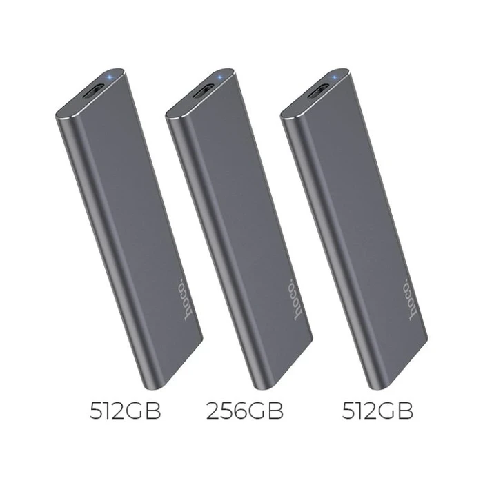HOCO Extreme Speed Portable SSD | 10Gbps USB 3.1 Gen2 Logic | Aluminum Alloy Heat-Shield Matrix | 128GB 256GB 512GB | UD7