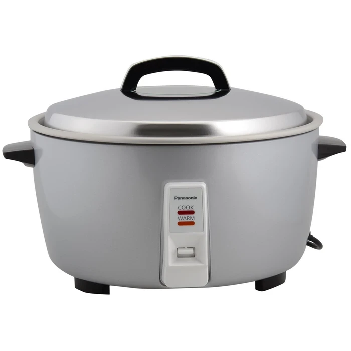 Panasonic 3.2L Automatic Drum Rice Cooker with Double Heating Coil & Warmer | 1050W Auto Keep Warm 5 Hrs Stainless Steel Lid | Cooking Steaming Soup Making Metallic Gold / Silver | SR-932D