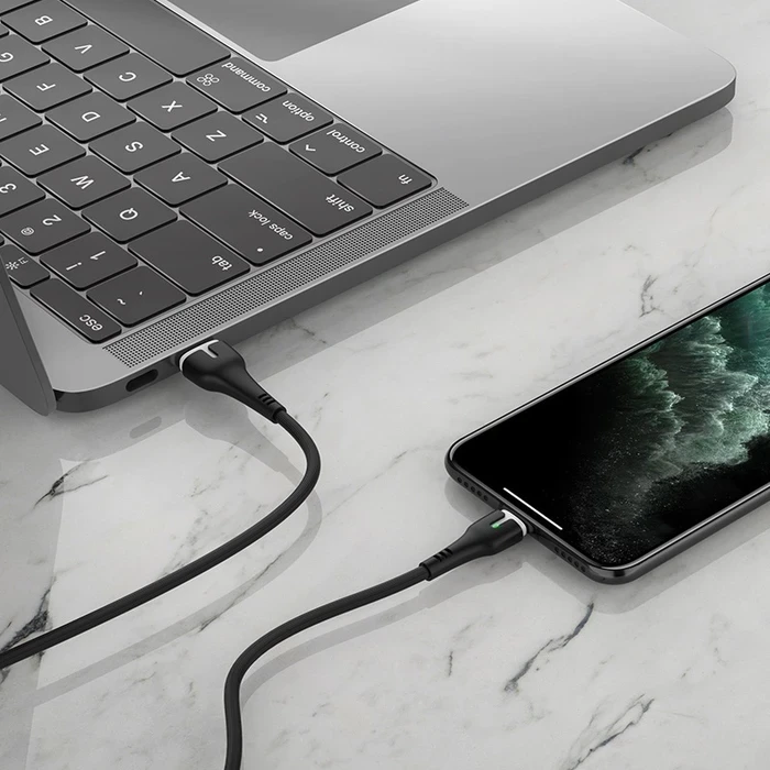 HOCO Surplus Charging Cable | Lightning High-Fidelity Connectivity Logic | 2.4A Power Matrix | X45