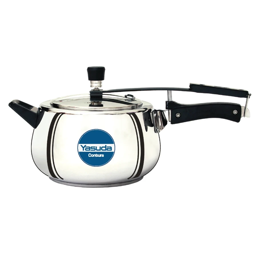 Yasuda Triply Stainless Steel Pressure Cooker | 3-Layer Encapsulated Aluminum Core Matrix | Induction Compatible Base | YS-PTR2 & YS-PTR5