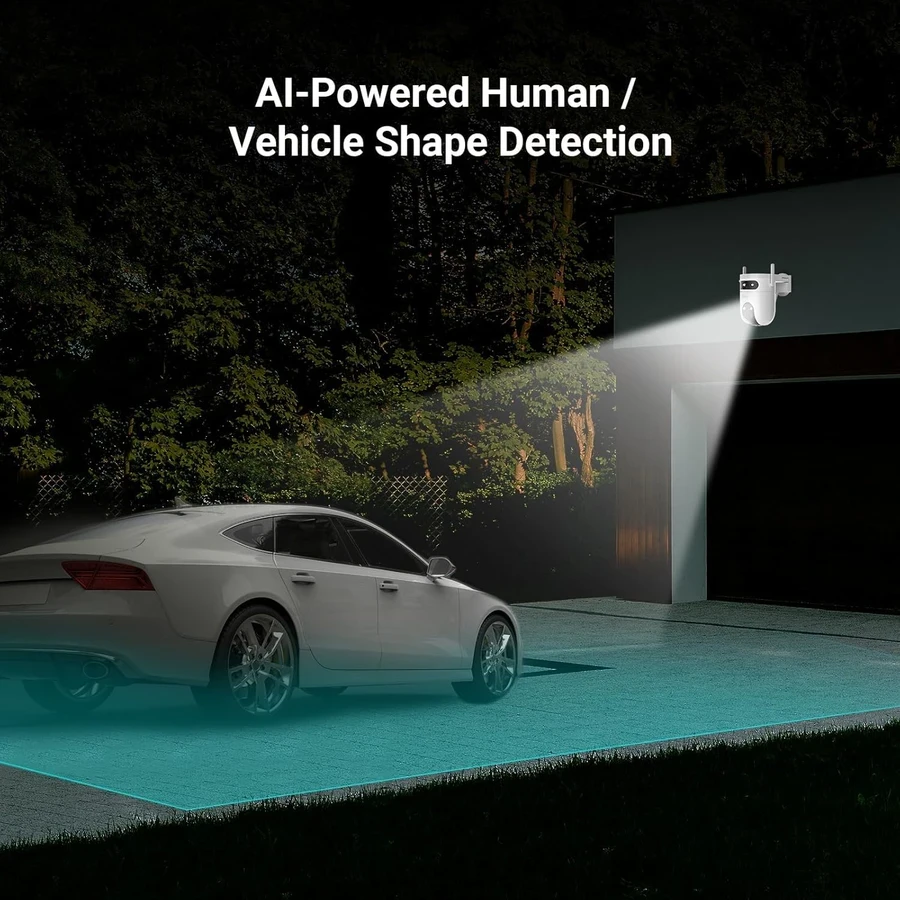 EZVIZ H9c Dual-Lens 5MP Camera 426 - 360° Pan/Tilt, Ultra HD, AI Human/Vehicle Tracking, Dual-View Monitoring