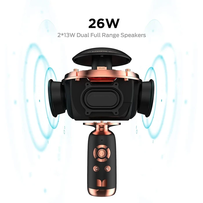 Monster Karaoke Microphone | 26W Stereo Power | All-In-One Design | M97