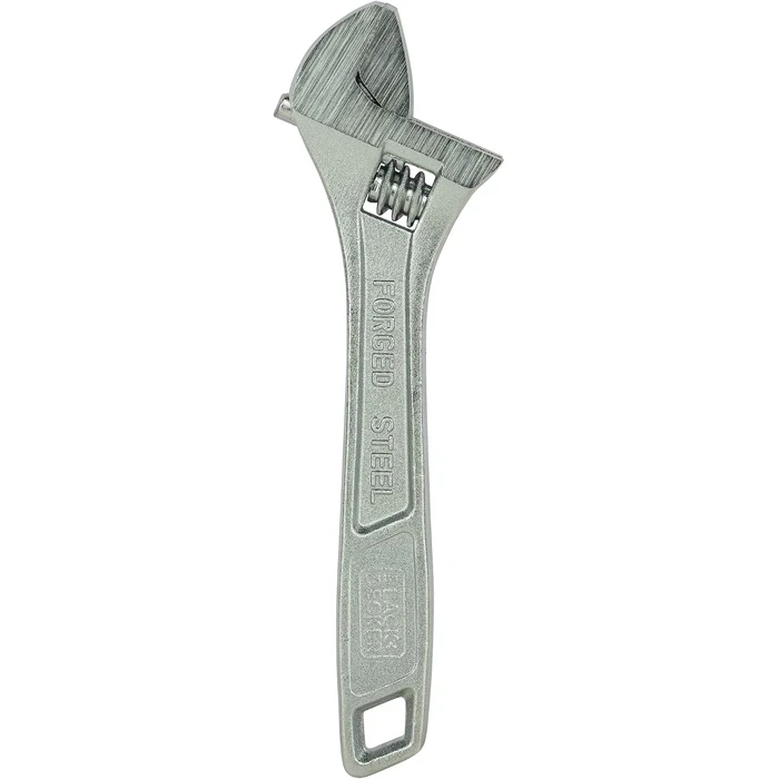 BLACK+DECKER 3-Piece Alloy Steel & Chrome Vanadium Adjustable Wrench Set (150mm, 200mm, 250mm) | Heavy-Duty Mechanical & Plumbing Shifting Spanner Kit | BDHT81590 / BDHT81591 / BDHT81592