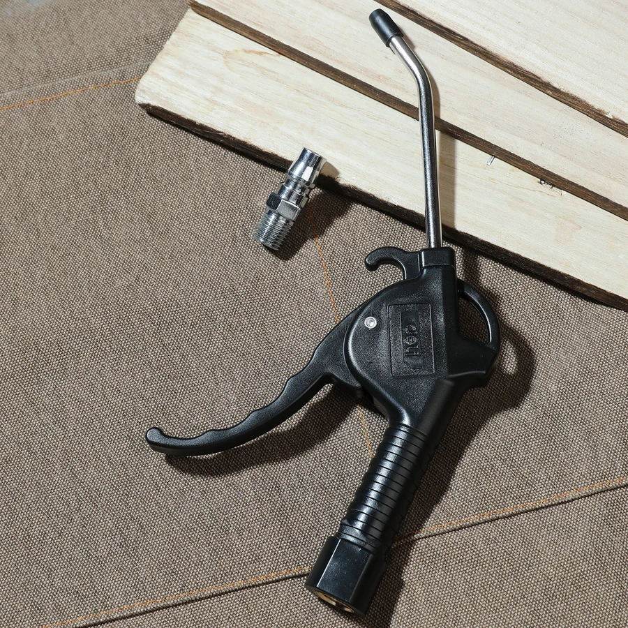 Deli 100mm Professional Pneumatic Air Blow Gun | Heavy-Duty Precision-Forged A3 Steel Duster with 350L/min High Airflow | EDL-XQ01