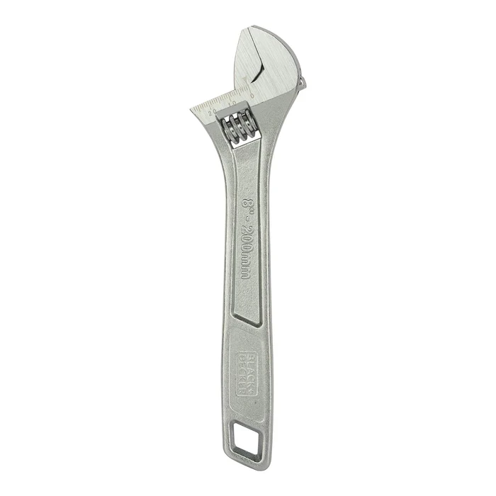 BLACK+DECKER 3-Piece Alloy Steel & Chrome Vanadium Adjustable Wrench Set (150mm, 200mm, 250mm) | Heavy-Duty Mechanical & Plumbing Shifting Spanner Kit | BDHT81590 / BDHT81591 / BDHT81592