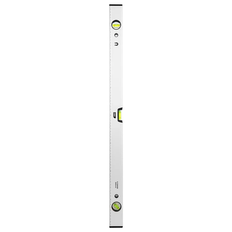 Deli 800mm (32") Professional Magnetic Aluminum Spirit Level | Heavy-Duty 1mm/m High-Precision Leveling Bar with CNC Vials & Shock-Absorbing Rubber Caps | EDL700800B